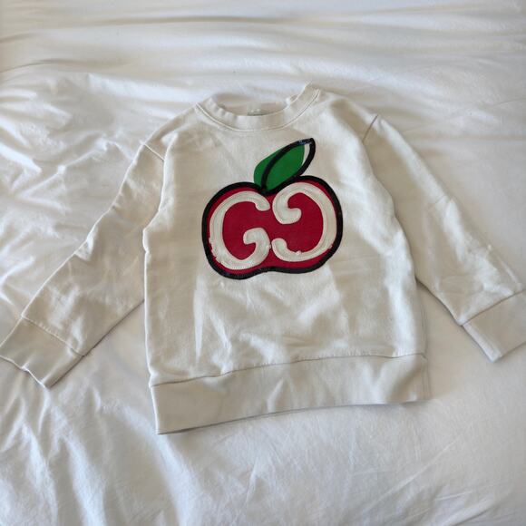 Gucci Kids GG Apple Print Sweatshirt Size 6 Years - Picture 2 of 7